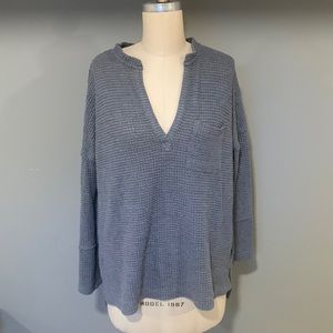 Pink Lily Waffle Knit Blouse.